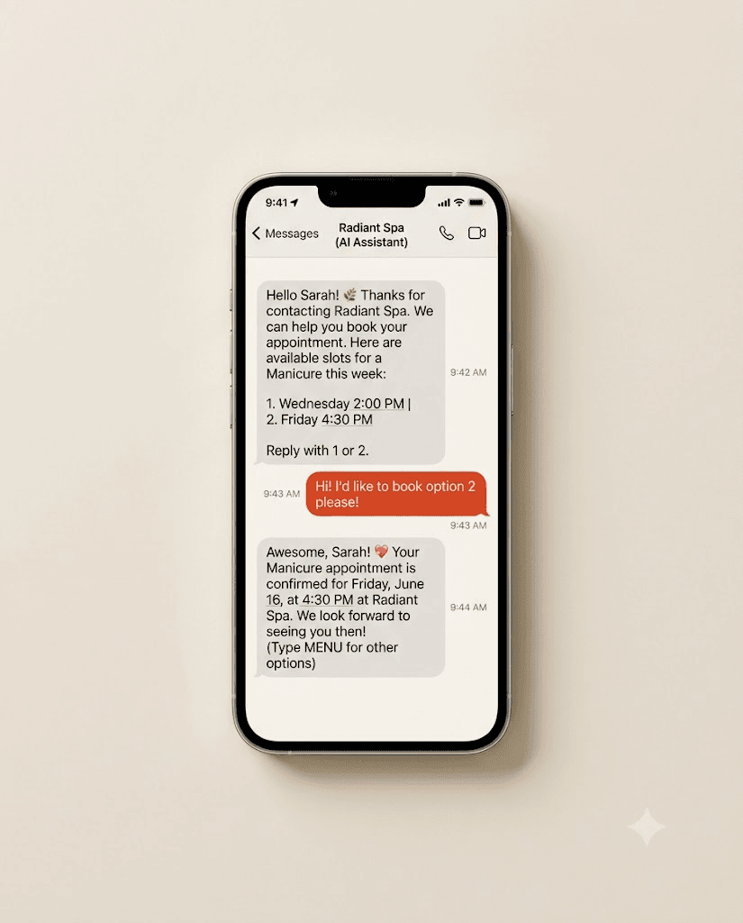 SMS bot dialog
